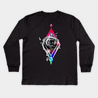 Crystal Rose Kids Long Sleeve T-Shirt